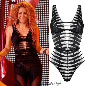 Agent Provocateur Rayna Body Black Silk Satin Lace Bodysuit Sexy Lingerie Goth